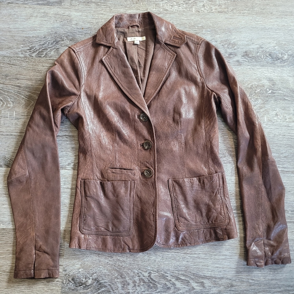 Vince. | Brown Genuine Leather Jacket | Size 0
